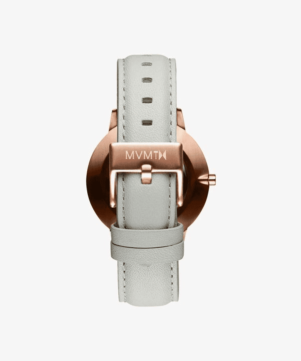 Montre Boulevard - Bracelet Cuir Gris