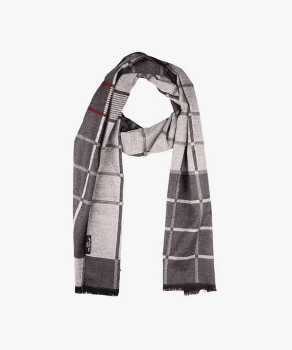 Écharpe à Carreaux - Gris et Noir